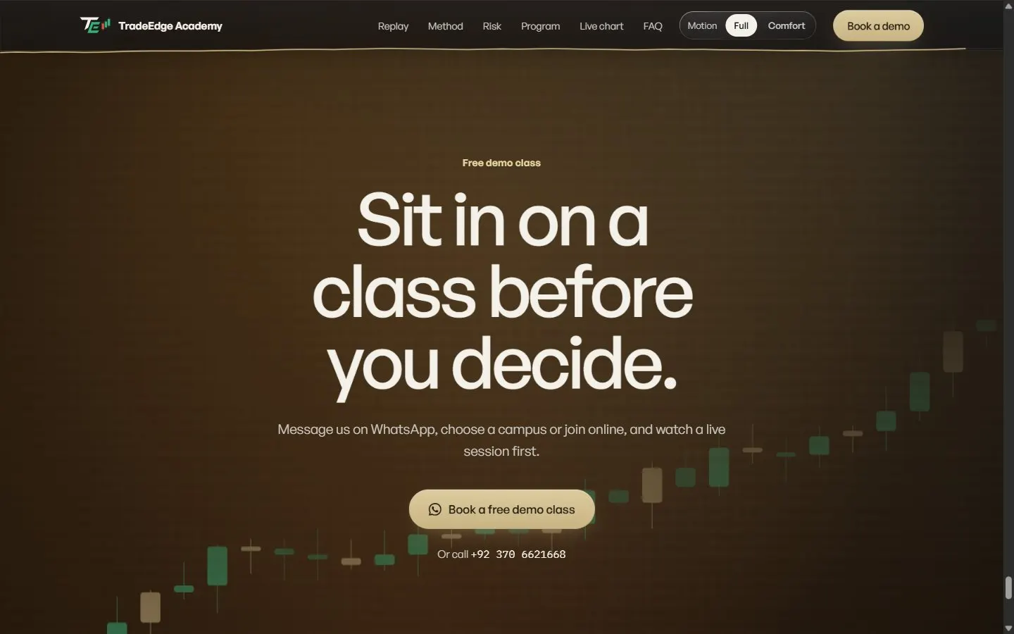 Booking a free demo class